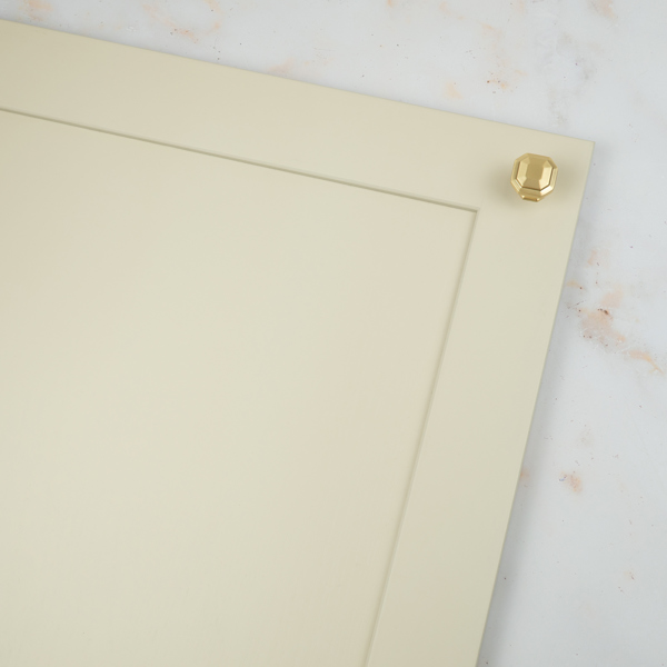 Handle & Home Satin Brass Octagonal Cabinet Handles & Coordinating Knob