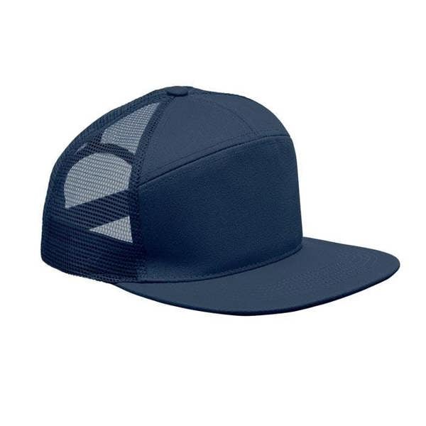 MidOcean Bead Flat Peak Trucker Cap - French Navy - 