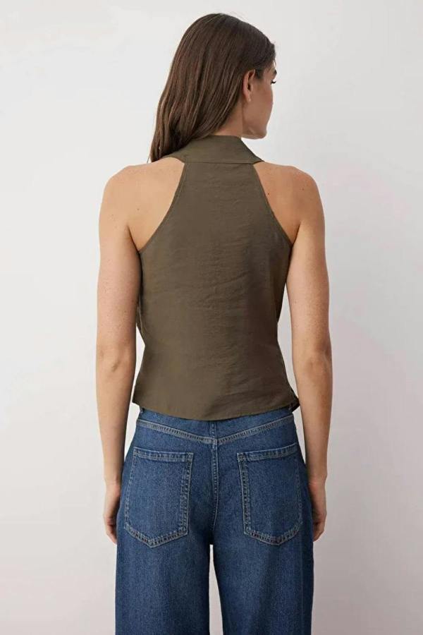 Hoxton Gal Modal Wrap-Front Woven Blouse