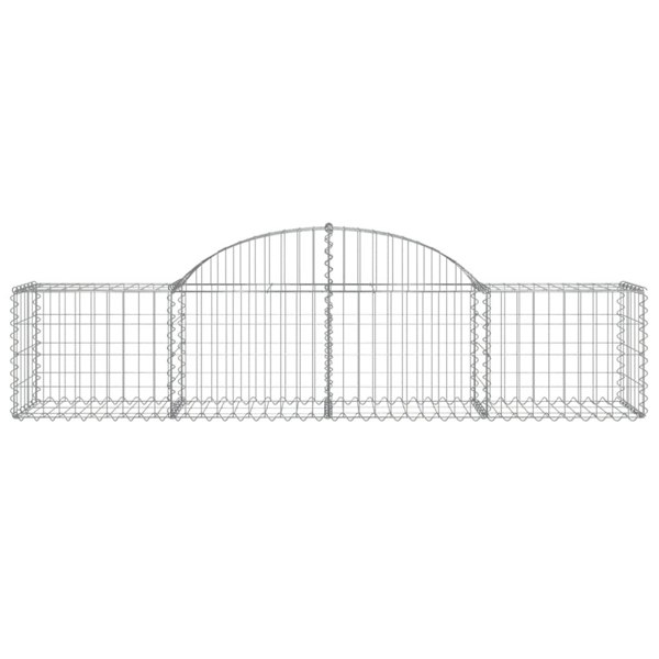 Berkfield Arched Gabion Baskets 3 pcs 200x50x40/60 cm Galvanised Iron