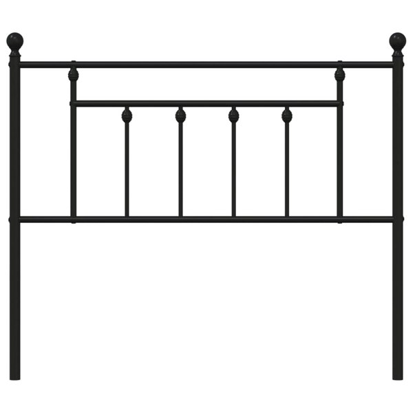 Berkfield Metal Headboard Black 107 cm