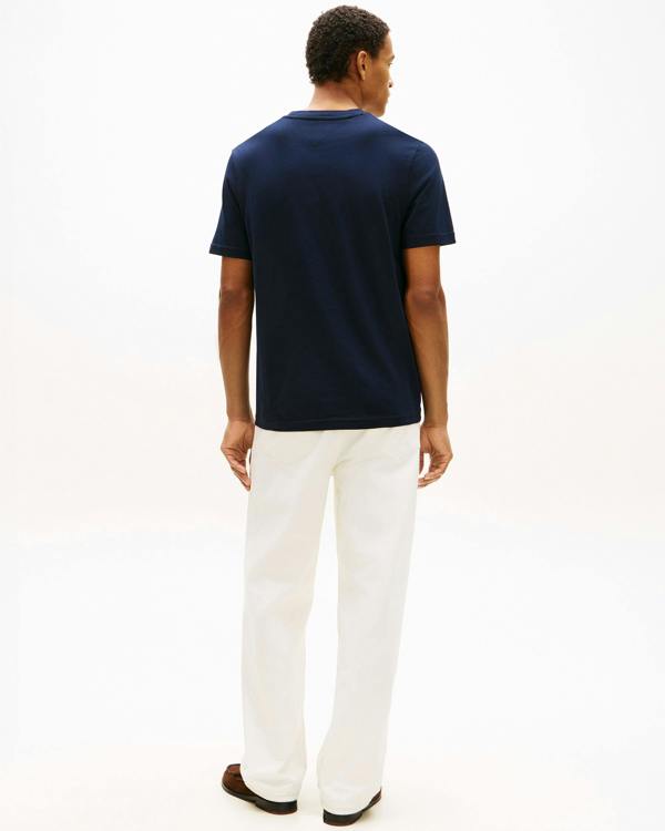 Tommy Hilfiger Brand Love Text Stack Mens T-Shirt - Desert Sky