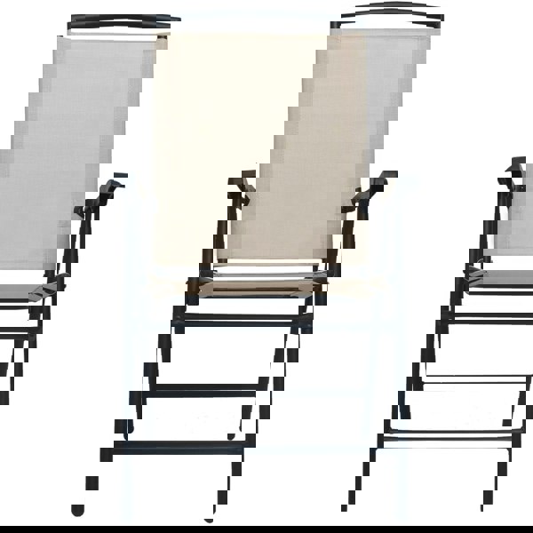 Berkfield Folding Garden Chairs 2 pcs Texilene Cream