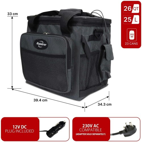 Koolatron Cooler Bag 25L Mini Fridge Keep Food Drinks Warm Cold for Picnic Camping