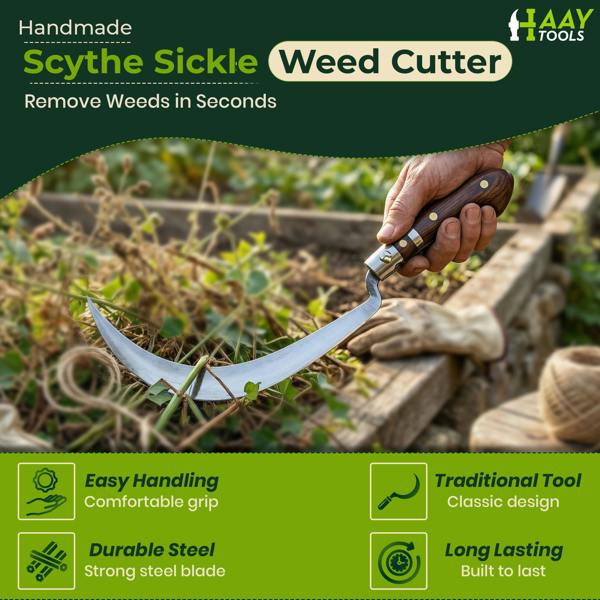 HAAY TOOLS Patio Knife Weeder – Multi-Purpose Gardening Knife, Pruning Tool & Grout Removal Tool for Patio, Driveway & Garden Weed Cleaning