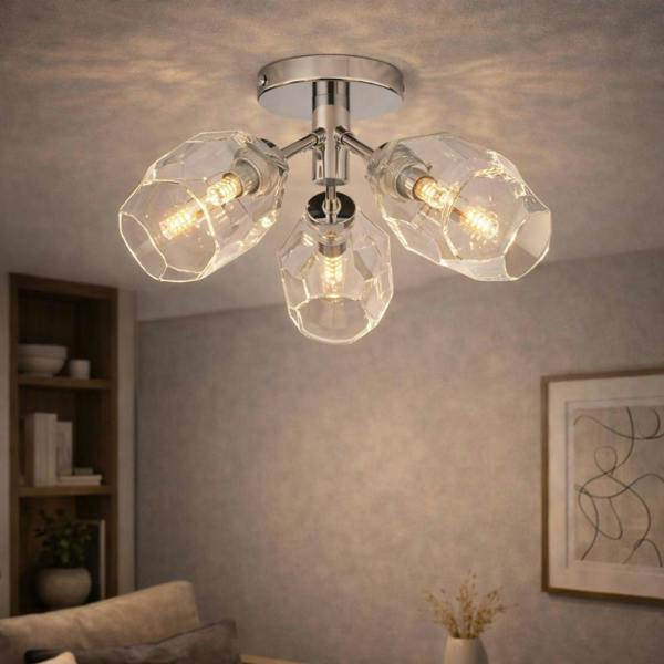 Pagazzi Lighting Leonie 5-Light Polished Chrome Semi-Flush Ceiling Light