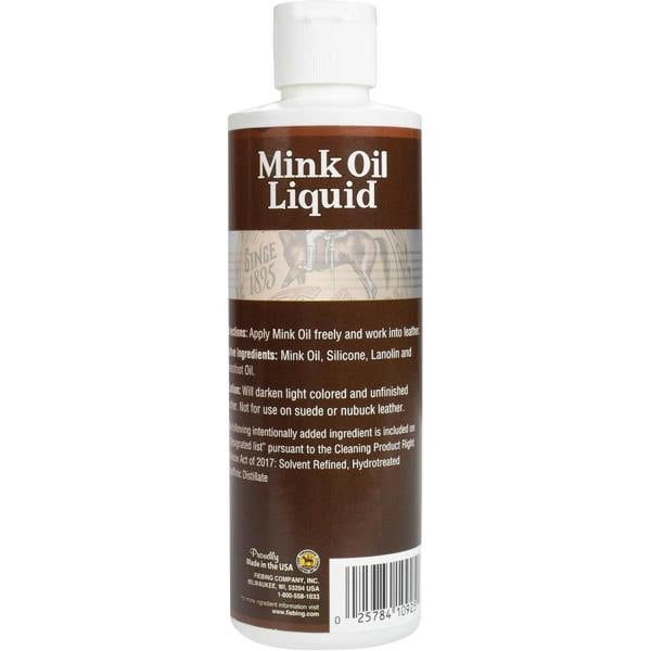 Fiebing's Mink Oil Liquid - Deep Conditioning & Weather Protection for Leather 8oz
