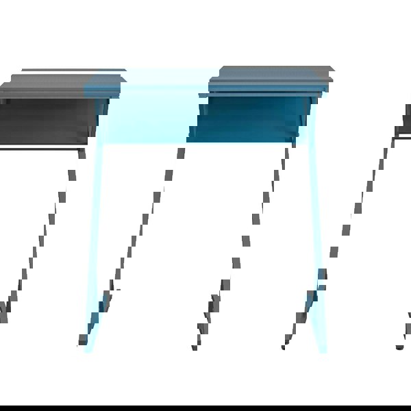 Dorel Home Regal Accent Table Laptop Desk in Metal Blue