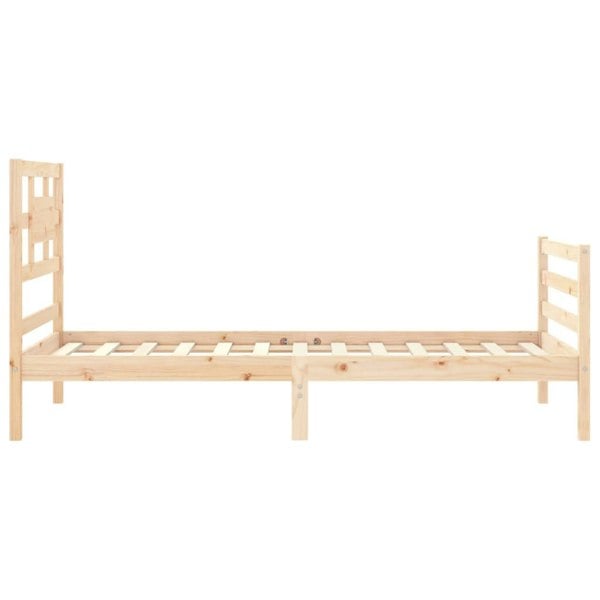 Berkfield Bed Frame with Headboard 90x200 cm Solid Wood