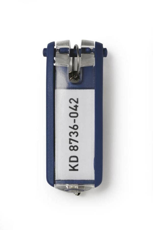 Durable Key Clips Organisational Label Hooks | 6 Pack | Dark Blue
