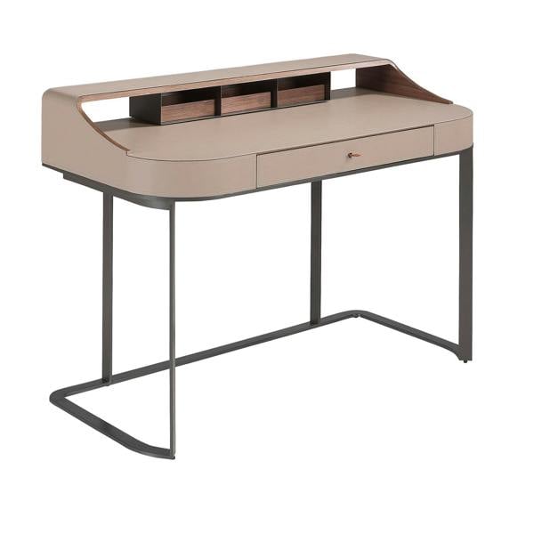 Angel Cerdá Desktop dressing table leatherette, walnut and gray steel 3279