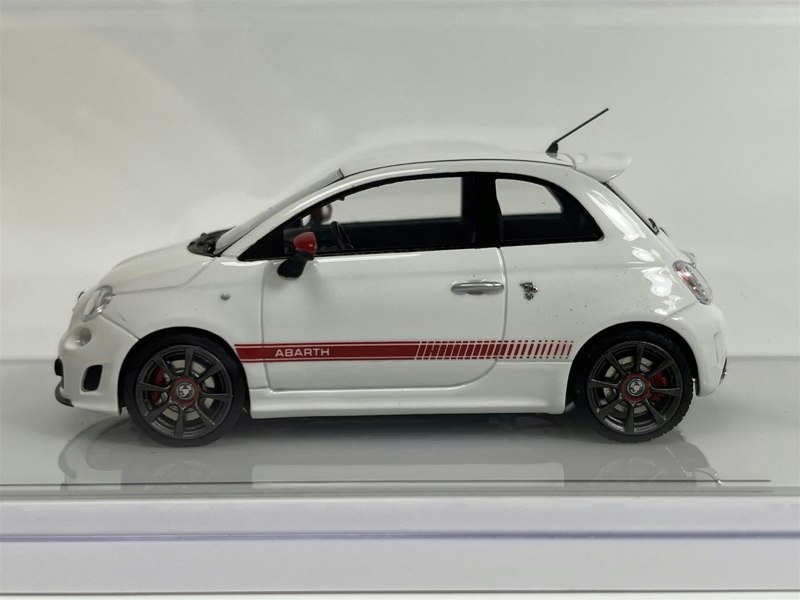 TSM Fiat Abarth 595 Gara White 1:43 Scale TSM 430616