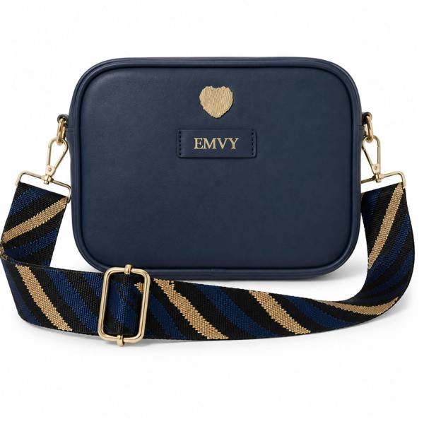 Love EMVY Signature Heart Genuine Leather Mini Crossbody Bag with 2 Adjustable Straps