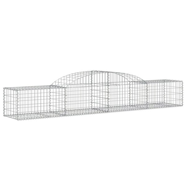 Berkfield Arched Gabion Baskets 2 pcs 300x50x40/60 cm Galvanised Iron