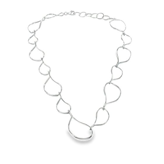 Reeves & Reeves Pear Drop Sterling Silver Necklace