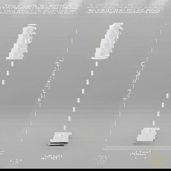 Tall Modern White LED Colour Changing Rechargeable Touch Table Lamp Image 7