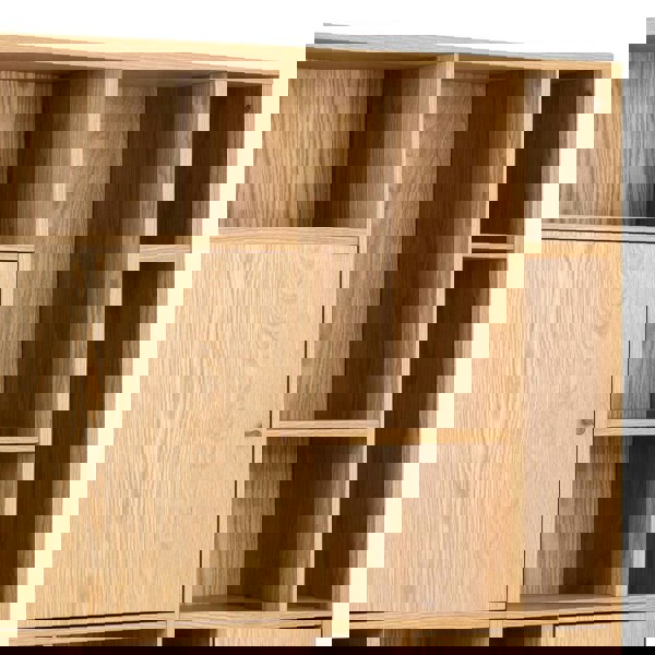 Furniture To Go Rangoon 3 Door Large Bookcase in Oak