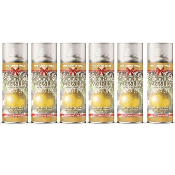 Rapide 6X - Rapide Christmas Metallic Gold 200ml Spray Paint