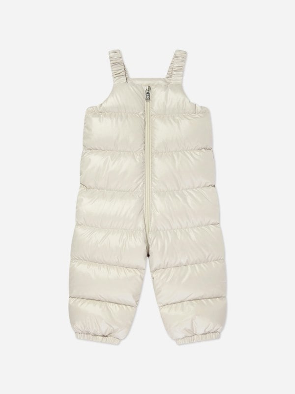 Moncler Enfant Baby Down Padded Snowsuit in Beige