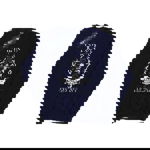 Disney Womens/Ladies Maleficent I Run This Castle Sweatshirt - Navy Blue