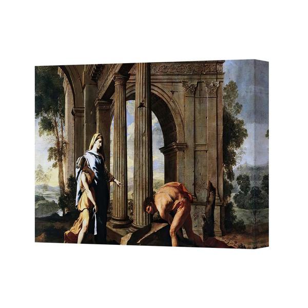 Benjamin Tate Design Canvas Wall Art Print Classical Ruins Scene With Sacred Figure