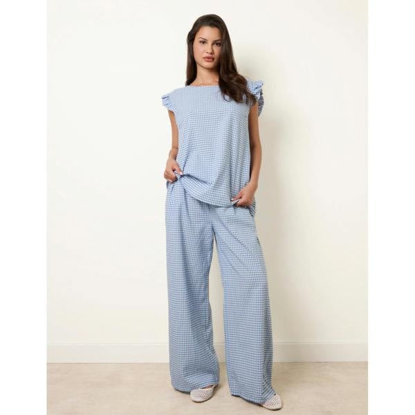 Blue Vanilla Two Piece Gingham Set