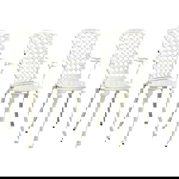 Berkfield Garden Chairs 2 pcs Cast Aluminium White