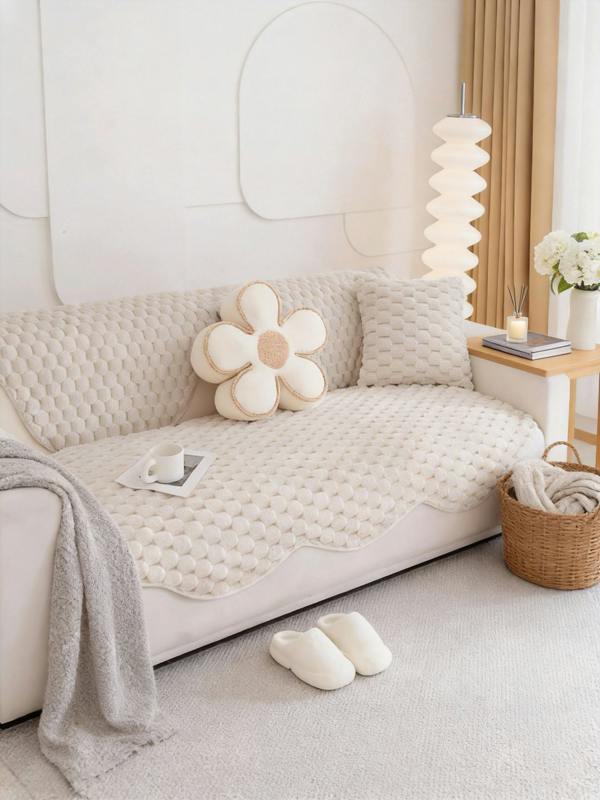 Living and Home Non-Slip Faux Plush Sofa Protector