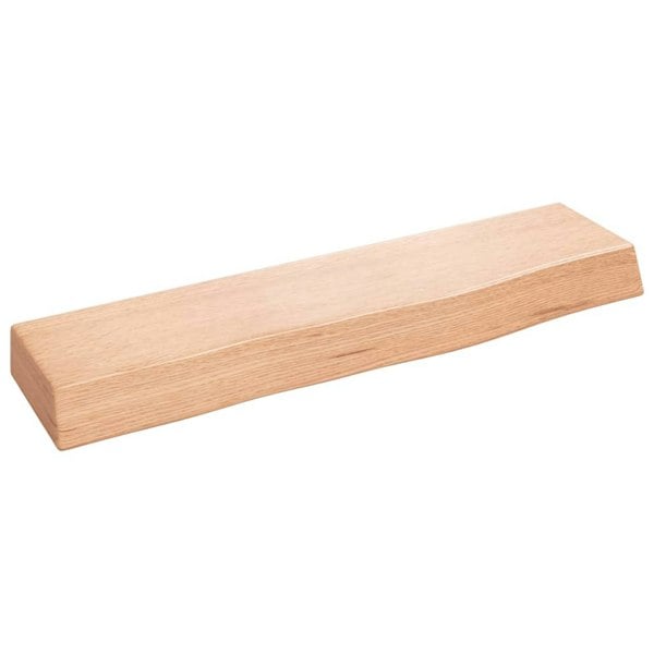 Berkfield Wall Shelf Light Brown 40x10x4 cm Treated Solid Wood Oak