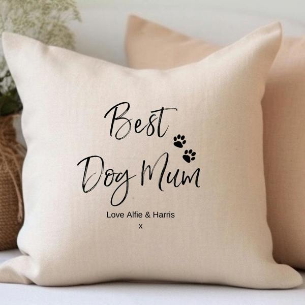 Personalised Best Dog Mum Cushion