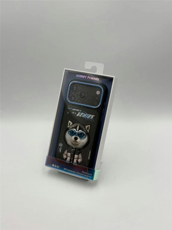 Nimmy Friends Nimmy Cool & Cute 2.0 Husky Case with MagSafe for iPhone 17 Pro Max 6.9" Grey Blue - N-KMLL-IP17-PRO-MAX-017-A