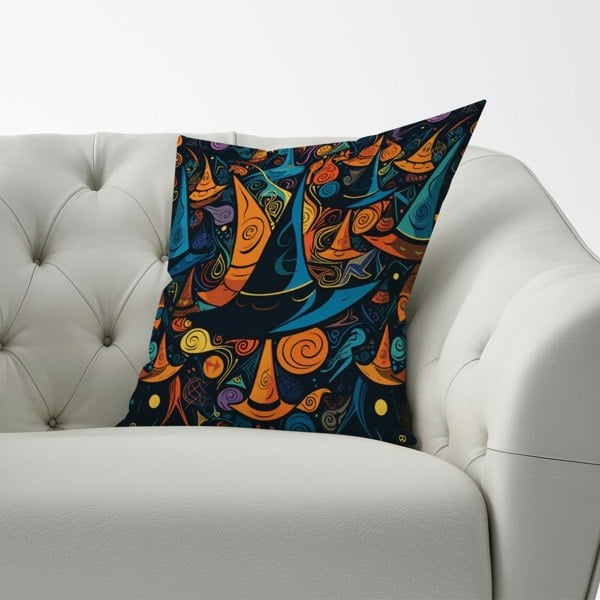 Warren Reed Imaginative Abstract Witches Hats Cushions