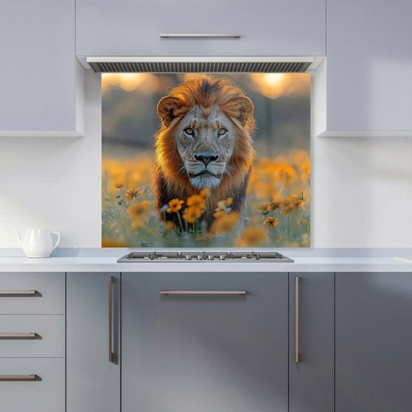 Warren Reed Lion Glass Kitchen Splashback - 00045