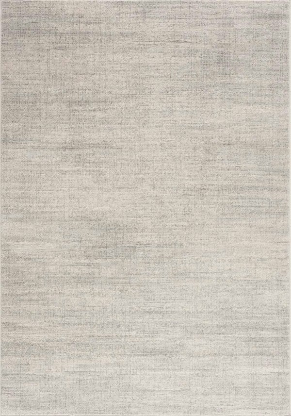 cream and grey rug features an abstract pattern