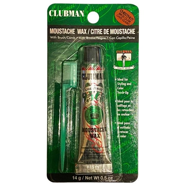 Clubman Pinaud Moustache / Beard Wax Chestnut 14g