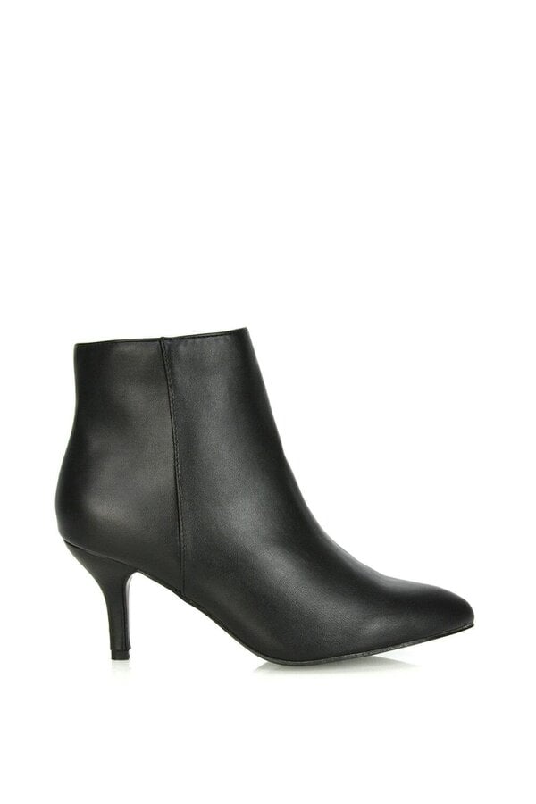 XY LONDON Low Mid Kitten High Heel Stiletto Zip-Up Ankle Boots