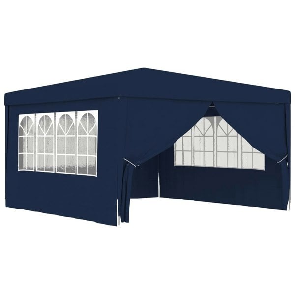 Berkfield Professional Party Tent with Side Walls 4x4 m Blue 90 g/m