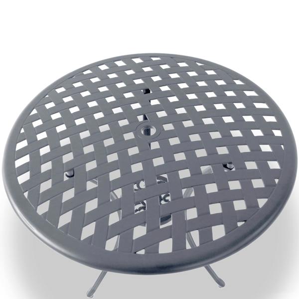 Homeology OSHOWA Garden and Patio Grey Cast Aluminium Bistro Table