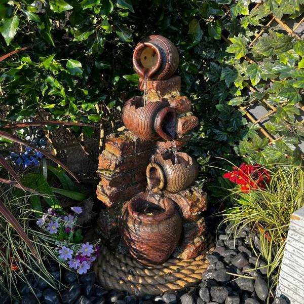 Compact Moroccan Pots Traditional Water Feature
