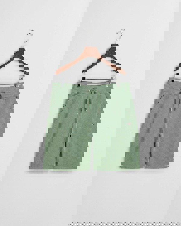 GANT Regular Fit Shield Logo Sweat Shorts - 362 Kalamata Green