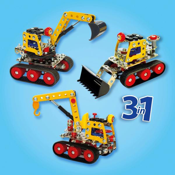 SES Creative Metal Construction Set - Construction Vehicles 3 in 1