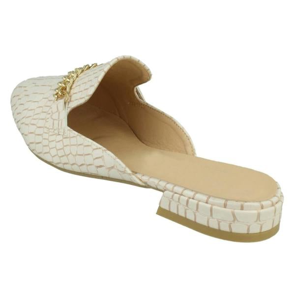 Spot On Ladies Spot On Wide Fit Open Back Mules F80536