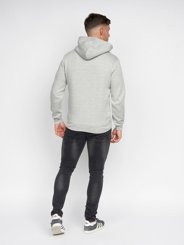 Duck and Cover Macksony Hoodie - Grey Marl