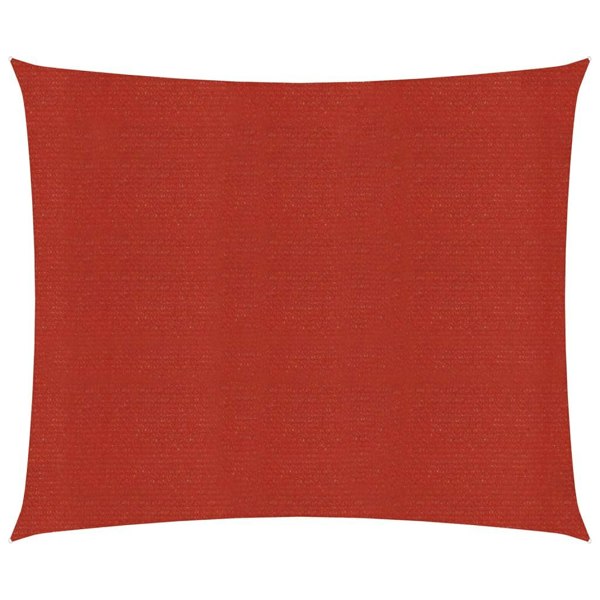Berkfield Sunshade Sail 160 g/må_ Red 2.5x3 m HDPE