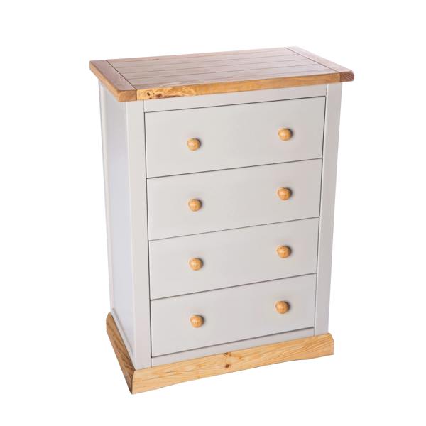 Cabinet Bits Bomporto 4 Drawer Chest of Drawers Wood Knob