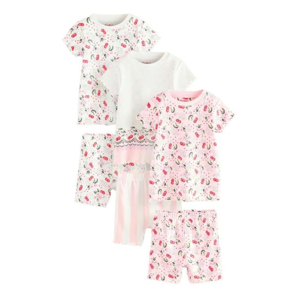 Cath Kidston Baby Girls Fruit Short Pyjama Set (Pack of 3) - Pink - 