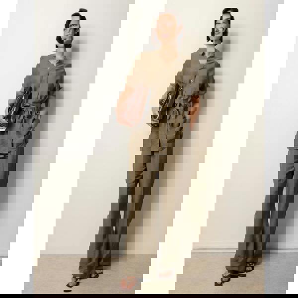 Blue Vanilla Two Piece Belted Co-Ord Set