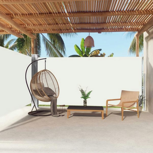 Berkfield Retractable Side Awning Cream 180x600 cm