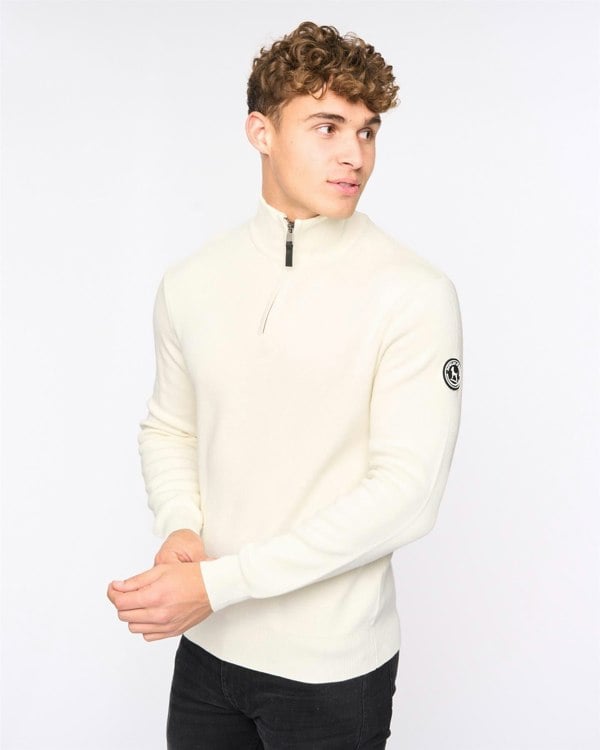 Bewley & Ritch Kempsford Funnel Neck Knit Off White