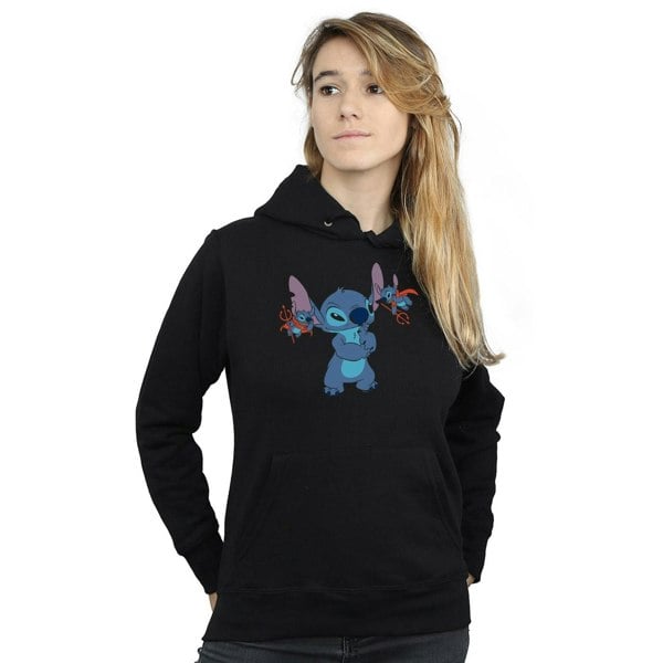 Disney Womens/Ladies Lilo And Stitch Little Devils Hoodie - Black